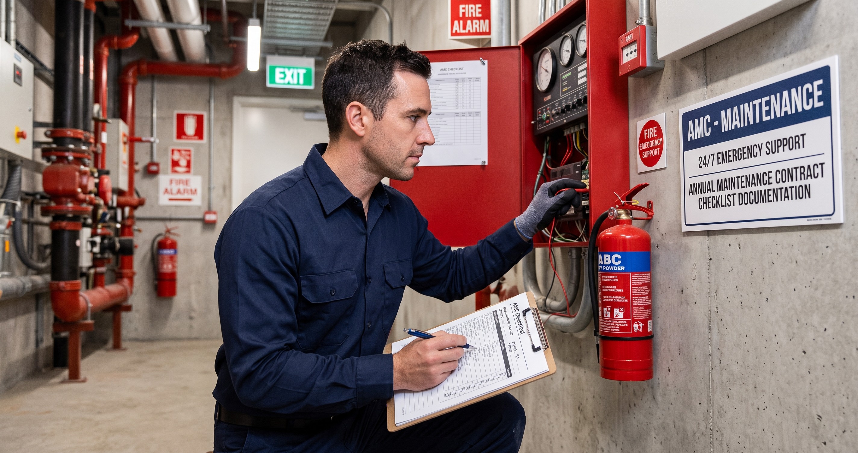 Annual Maintenance Contract (AMC) - Fire Safety System Installation and Design by Athens Buildcon