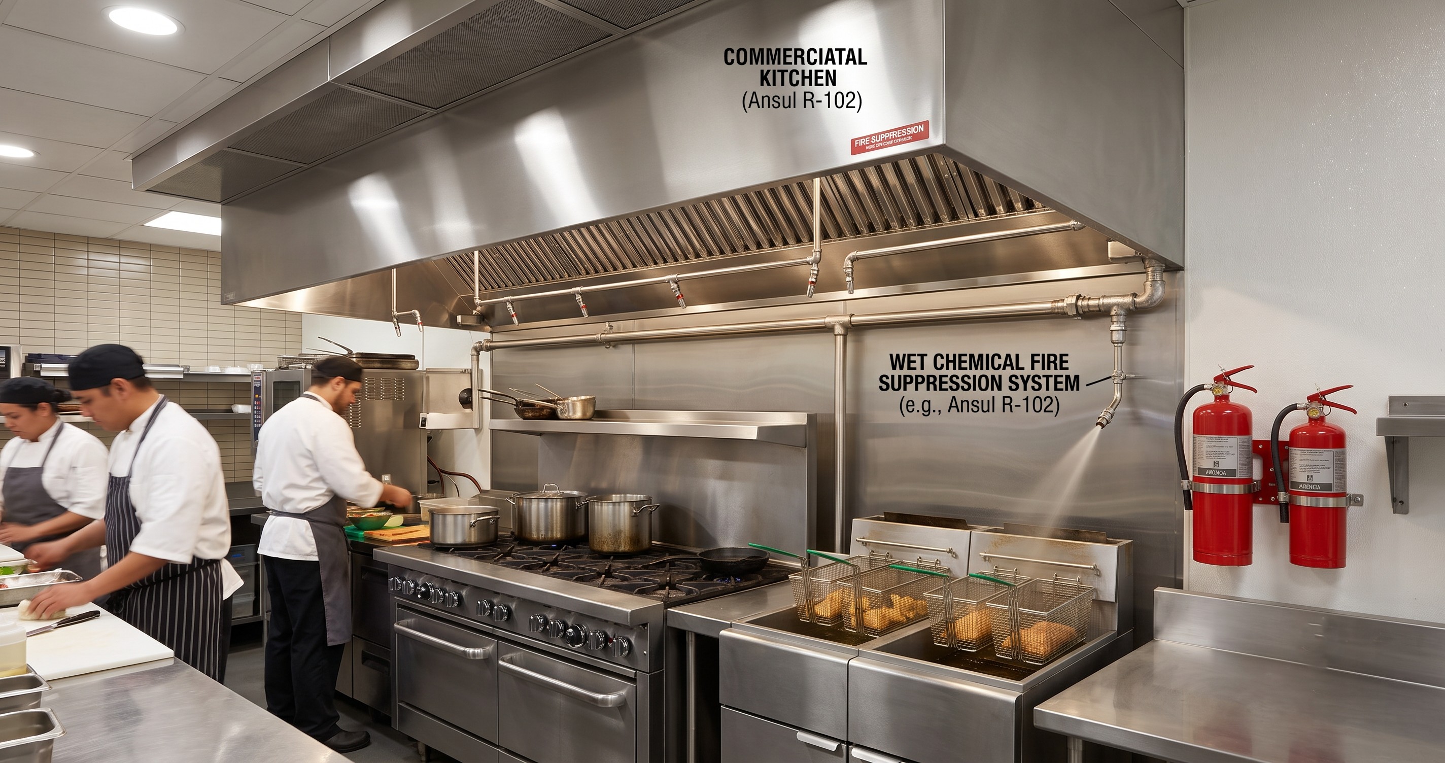 Kitchen Hood Suppression System - Fire Safety System Installation and Design by Athens Buildcon